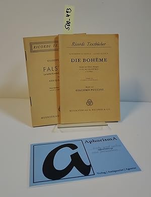 Seller image for Konvolut Ricordi Textbcher. Verdi: Falstaff / Puccini: Die Bohme. for sale by AphorismA gGmbH