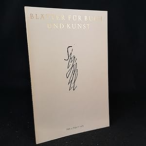 Imagen del vendedor de Sigill - Bltter fr Buch und Kunst. Heft 3, Folge 8, 1985. Mit einem beiliegenden Holzstich von Marcus Behmer. a la venta por ANTIQUARIAT Franke BRUDDENBOOKS