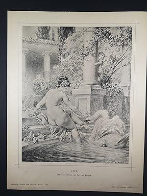 Image du vendeur pour Lichtdruck von 1890. Leda. mis en vente par ANTIQUARIAT Franke BRUDDENBOOKS