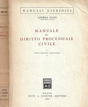 Immagine del venditore per Manuale di diritto processuale civile venduto da Biblioteca di Babele