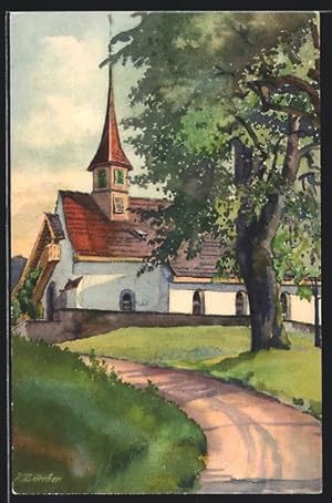 Seller image for Knstler-Ansichtskarte Urdorf, Kirche for sale by Bartko-Reher
