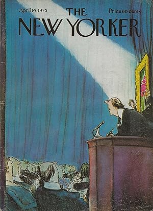 The New Yorker April 14, 1975 Charles Saxon Cover, Complete Magazine