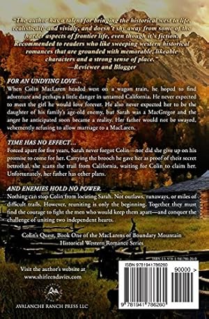 Imagen del vendedor de Colin's Quest: MacLarens of Boundary Mountain Historical Western Romance Series a la venta por -OnTimeBooks-