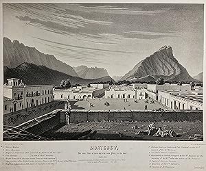 Imagen del vendedor de Monterey, as seen from a house-top in the main Plaza, (to the West.) October, 1846 [Vista grabado Mxico] a la venta por Bolivar Old Prints Anticuario