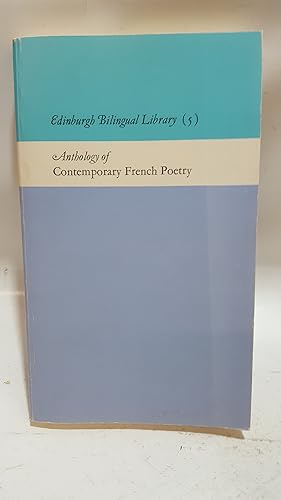 Bild des Verkufers fr Anthology of Contemporary French Poetry (Bilingual Library) zum Verkauf von Cambridge Rare Books