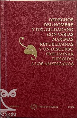 Imagen del vendedor de Derechos del hombre y del ciudadano con varias mximas republicanas y un discurso preliminar dirigido a los americanos a la venta por LIBRERA SOLN