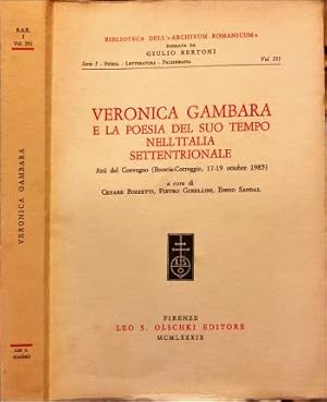 Immagine del venditore per Veronica Gambara e la poesia del suo tempo nell' Italia settentrionale. venduto da Libreria La Fenice di Pietro Freggio