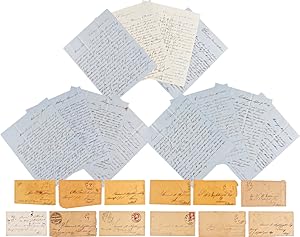 [COLLECTION OF TWELVE AUTOGRAPH LETTERS, SIGNED, FROM WILLIAM LYMAN FAXON, A YOUNG MAN LIVING AND...