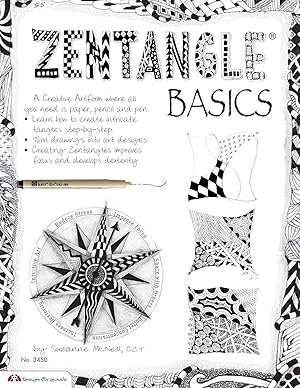 Immagine del venditore per Zentangle Basics: A Creative Art form Where All You Need Is Paper Pencil & Pen (Design Originals) 25 Basic Tangles Step-by-Step; Turn Drawings into Art Designs, Improve Focus, & Develop Dexterity venduto da -OnTimeBooks-