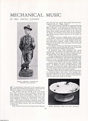 Bild des Verkufers fr Mechanical Music: Sound Producing Mechanical Figures with Music. An original article from Apollo, International Magazine of the Arts, 1940. zum Verkauf von Cosmo Books