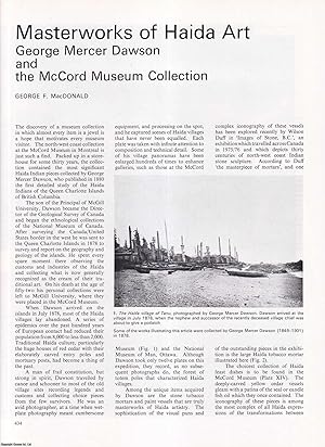 Seller image for Masterworks of Haida Art: George Mercer Dawson and the McCord Museum Collection, Montreal. An original article from Apollo, International Magazine of the Arts, 1976. for sale by Cosmo Books