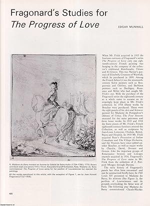 Bild des Verkufers fr Fragonard's Studies for The Progress of Love. An original article from Apollo, International Magazine of the Arts, 1971. zum Verkauf von Cosmo Books