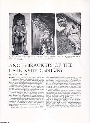 Imagen del vendedor de Angle-Brackets of the Late Sixteenth Century. An original article from Apollo, International Magazine of the Arts, 1941. a la venta por Cosmo Books