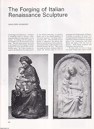 Imagen del vendedor de The Forging of Italian Renaissance Sculpture. An original article from Apollo, International Magazine of the Arts, 1974. a la venta por Cosmo Books