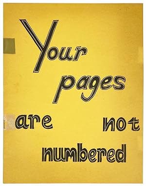 Your Pages Are Not Numbered [Signed]
