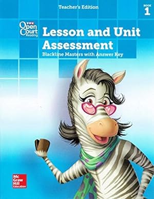 Seller image for SRA Open Court Reading, Teacher's Edition, Lesson and Unit Assessment, Blackline Masters with Answer Key, Grade 3, Book 1, 9780021427062, 0021427062, 2016 for sale by Reliant Bookstore