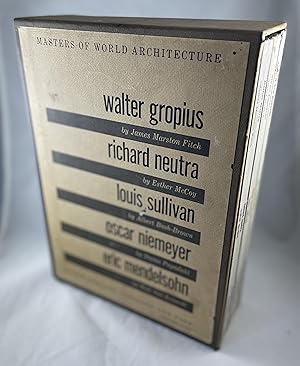 Image du vendeur pour Masters Of World Architecture: Walter Gropius, Richard Neutra, Louis Sullivan, Oscar Niemeyer, Eric Mendelsohn(5 Volume Set in Slipcase) mis en vente par Lost Paddle Books, IOBA