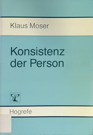 Bild des Verkufers fr Konsistenz der Person. zum Verkauf von books4less (Versandantiquariat Petra Gros GmbH & Co. KG)