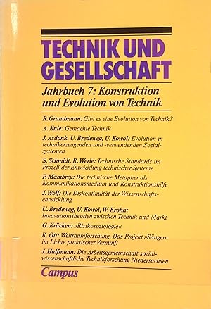 Bild des Verkufers fr Technik und Gesellschaft Jahrbuch 7: Konstruktion und Evolution von Technik zum Verkauf von books4less (Versandantiquariat Petra Gros GmbH & Co. KG)