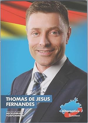 Imagen del vendedor de Autogrammkarte Thomas de Jesus Fernandes AfD MdL a la venta por Antiquariat im Kaiserviertel | Wimbauer Buchversand