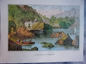 Planche couleur 1979 d apres gravure nathaniel currier glengariff inn ireland