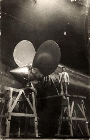 Foto Ansichtskarte / Postkarte Dampfer Albert Ballin, HAPAG, Schiffsschraube