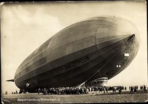 Ansichtskarte / Postkarte Reichenbach im Vogtland, Landung Luftschiff LZ 127 Graf Zeppelin
