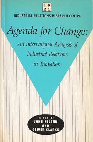 Seller image for Agenda for Change: An International Analysis of Industrial Relations inTransition for sale by Goulds Book Arcade, Sydney