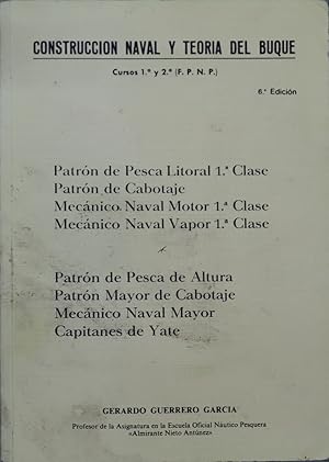 Seller image for Construccin naval y teora del buque cursos 1 y 2 (F.P.N.P.) for sale by Librera Alonso Quijano