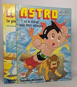 Lot de 2 Bds "Astro le petit robot": La pierre du desert / Et le robot aux 1000 visages