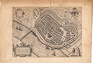 Image du vendeur pour Antique Print-PLAN-DEVENTER-OVERIJSSEL-NETHERLANDS-Guicciardini-c 1610 mis en vente par Pictura Prints, Art & Books