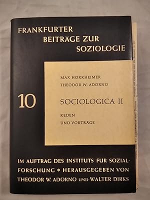 Sociologica II. Reden und Vorträge.