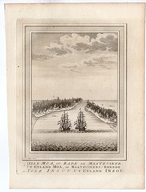 Antique Print-MOA-INSOU-MAATSUYKER ISLAND-AUSTRALIA-TASMAN-Schley-Bellin-1758