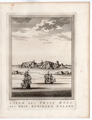 Antique Print-THREE KINGS ISLAND-MAORI-NEW ZEALAND-TASMAN-Schley-Bellin-1758
