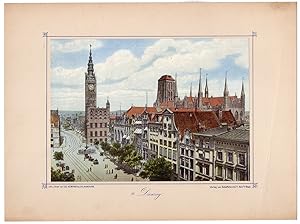 Seller image for Antique Print-DANZIG-GDANSK-POLAND-GERMANY-VIEW-Kempner-1895 for sale by Pictura Prints, Art & Books