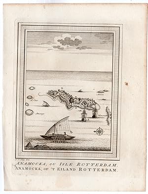 Antique Print-ABEL TASMAN-TONGA-NOMUKA ISLAND-ROTTERDAM-VOC-Schley-Bellin-1753