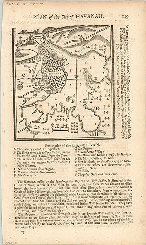Seller image for Plan of the City of Havanah Fascinating sheet from Gentlemen's Magazine framing Havana's 18th century geopolitical strategic position. for sale by Curtis Wright Maps