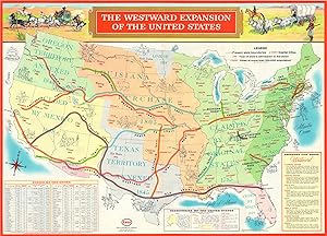 Seller image for The Westward Expansion of the United States Rosy overview of the American conquest of much of North America. for sale by Curtis Wright Maps