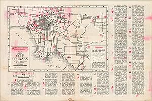 Seller image for Map Showing Golf Courses in Los Angeles and Vicinity Guide to L.A. golf courses issued near the end of the Roaring '20's. for sale by Curtis Wright Maps