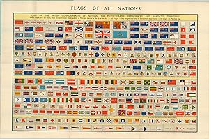Image du vendeur pour Flags of All Nations Colorful flag diagram showing the global maritime organization in the early years of the Cold War. mis en vente par Curtis Wright Maps