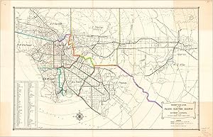 Seller image for Freight Rail Lines of the Pacific Electric Railway in Southern California - Southern California's railroads, divided into sales territories. for sale by Curtis Wright Maps