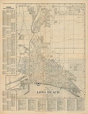 Seller image for Map of the City of Long Beach California The streets of LBC decades before Snoop, Nate Dogg, and Warren G. for sale by Curtis Wright Maps