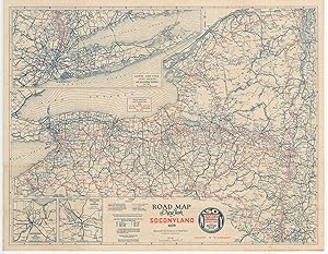 Seller image for Road Map of New York in Soconyland 1926 New York's road network during the Roaring 20's. for sale by Curtis Wright Maps