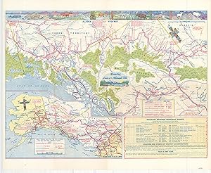 Bild des Verkufers fr Alaska Highway "Plan-A-Trip" map of the Alaska Highway from the 1960s." zum Verkauf von Curtis Wright Maps