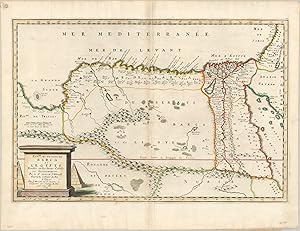 Seller image for Royaume et Desert de Barca et L'Egypte Attractive mid-17th century map of Egypt issued by the 'founder of French cartography.' for sale by Curtis Wright Maps
