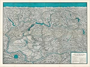 Seller image for Panoramic Perspective of the Spokane Region including the Geological and Scenic Wonderland Embracing the Columbia Basin Irrigation Project and Grand Coulee Dam Aerial view of a major public infrastructure project in the Pacific Northwest. for sale by Curtis Wright Maps
