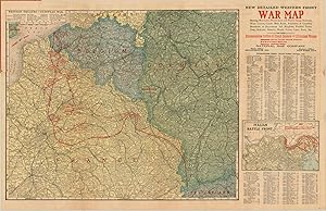 Seller image for New Detailed Complete War Map of the European Battle Front with Complete World Map - Comprehensive overview of the First World War issued in the beginning of its final year. for sale by Curtis Wright Maps