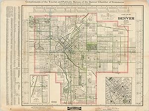 Seller image for Clason's Guide Map of Denver and Suburbs Detailed city plan of Denver from the early 20th century. for sale by Curtis Wright Maps