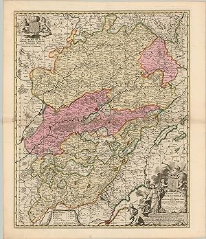 Seller image for Comitatus Burgundiae Gorgeous map by Visscher showing the Burgundy wine region of France. for sale by Curtis Wright Maps