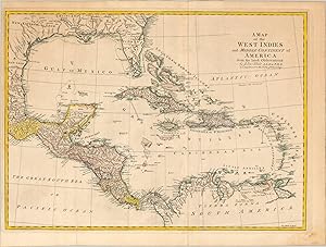 Imagen del vendedor de A Map of the West Indies and Middle Continent of America - An attractive map of the Caribbean and Central America predating the United States. a la venta por Curtis Wright Maps